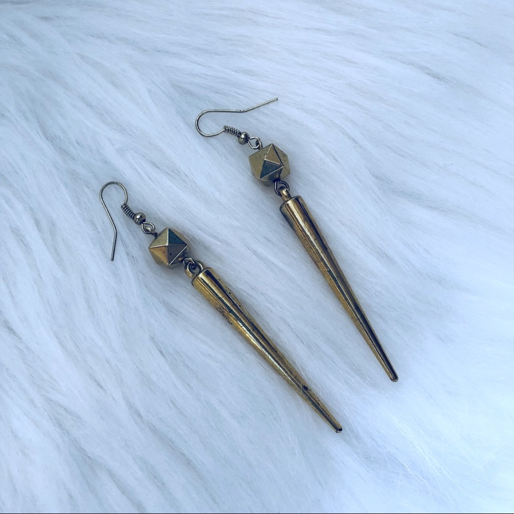 Gold Spike Earrings